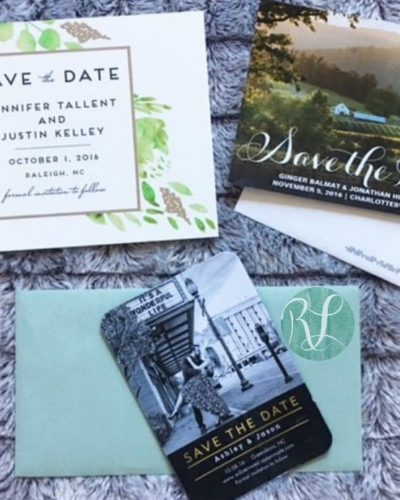 Raleigh wedding planner, Rowan Lane Events, save the dates