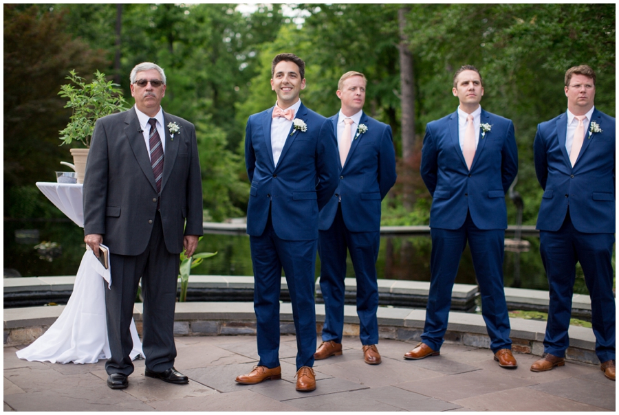 grooms first look at bride