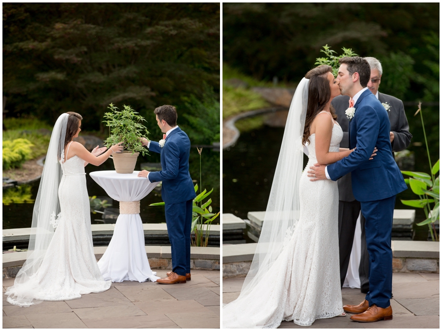 Tree planting ceremony and first kiss