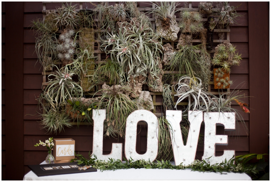 marquee love sign at wedding